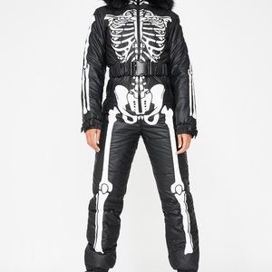 ISO Dolls Kill COLD PREY SKELETON SNOWSUIT